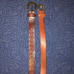 Fossil & American Eagle Brown belts
